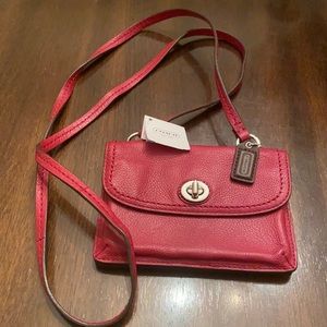 NWT Coach Park Leather Dylan Mini Crossbody in Black Cherry